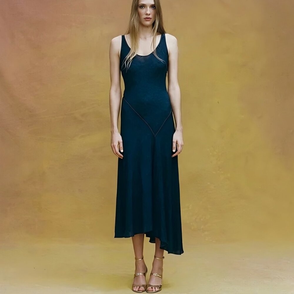 Realisation Par The Ellery Dress in Dark Denim